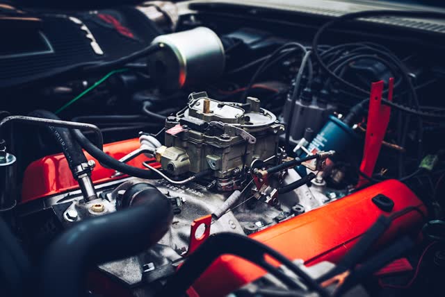 Car engine close up